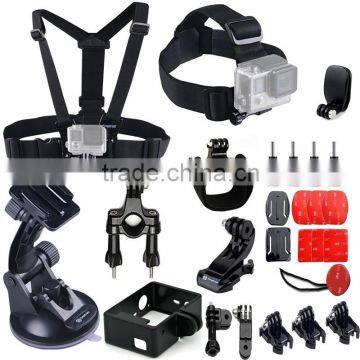 camera sport go pro heros accessories kit include head chest belt strap mount