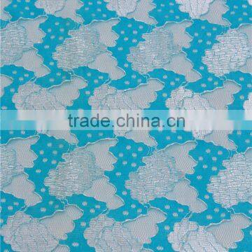 African Shiny Geometry Luxury Lace Fabric photo-3