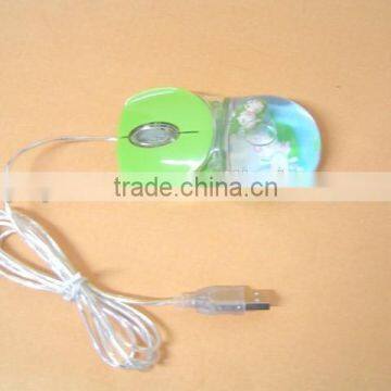 USB wired oil filled gift mouse Computer liquid optical mouse