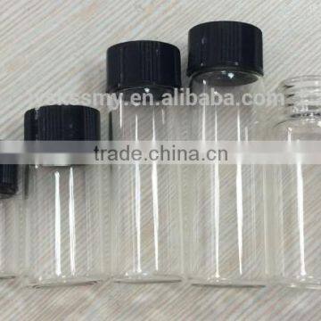 5ml-100ml tube glass bottle with black cap