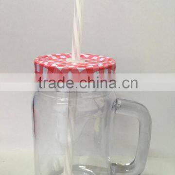 Plastic Mason Jar With Straw and Many Different Size, Colors photo-6