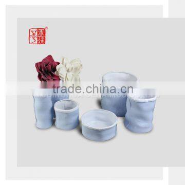 Purple Large and Long Chinese Porcelain Flower Vases