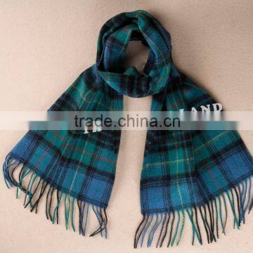 Wool Cashmere Scottish Tartan Scarf