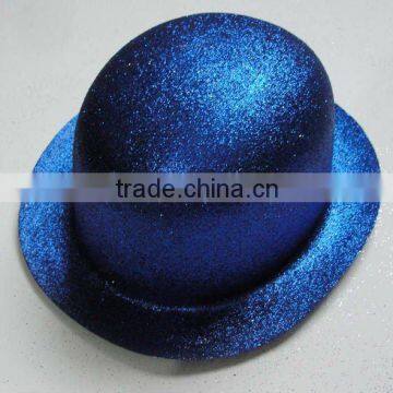 bowler hat blue