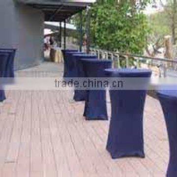Elegant Lycra Spandex Round Cocktail Table Cloth for Wedding Wholesale Table Linen