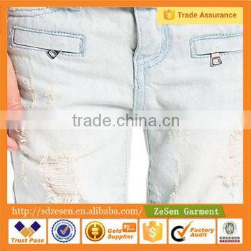 OEM High Quality Cotton White Boy Kids Jeans photo-3