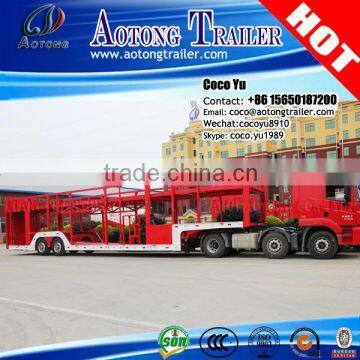 China gold supplier 2-axle 20 units cars carrier transporting long vehicle trailer truck