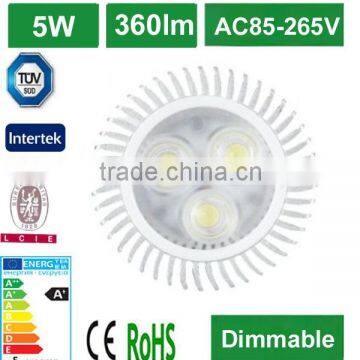 5W MR16 CE ROHS led led spotlight dimmable led sport light warm white