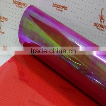 High transparency pink chameleon car headlight protection light reflective film