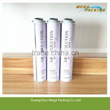 Dia 52mm 57mm Hair Gel Spray Empty Tinplate Aerosol Can/Bottle