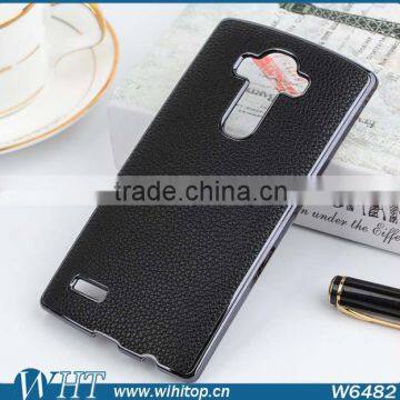 New Product Chrome Gold Side PC Leather Coated Cell Phone Case for LG G4 photo-2