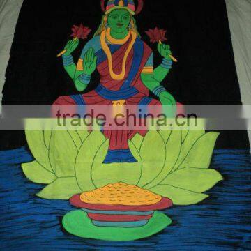 laxmi batik wall hangings hindu gods