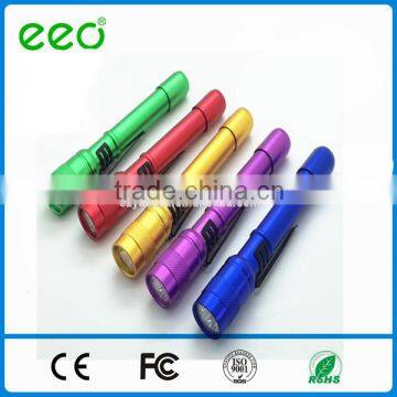 Trade Assurance sturdy pen clip low price colorful led torch