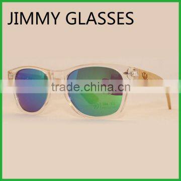 JMP584 Custom Logo Plastic Green Wood Sunglasses