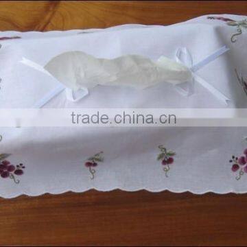 Hand embroidered tissue box cover-design 5