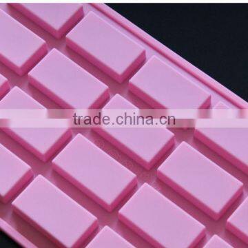 hot selling 20 cavities rectangle silicone soap mould