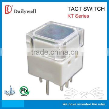 SPST Single color LED light trctile switch with cap tact switch