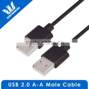 New Hi-Speed USB 2.0 Cable Type A Male to Type A Male Black molding Type