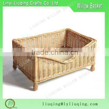 Factory Wholesale Luxury Handmade Pet Sofa Large Wicker Dog Beds With Legs