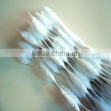 2013 Hot Sale White 6mm*12inch Bump Chenille Stem for kids