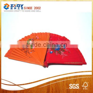 Manual Wood Crafts Manual Hand Fan Wooden Handle