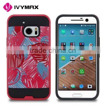 Free samples phone case durable printing hair line PC hybrid combo case for HTC M10                        
                                                                                Supplier's Choice