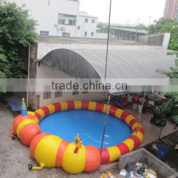 High Quality round inflatable swimming pool park for kids 0.9mmPVC tarpaulin