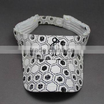 100%COTTON SUN VISOR WITH PRINTING PATTERN