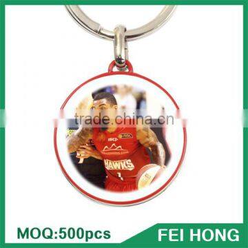 Wholesale Bulk Two Sided Basketball Advertising Customized Key Ring photo-6