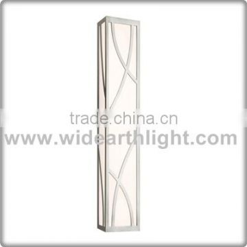 UL CUL Listed Light Supplier Nickel Modern Hotel Bathroom Fixture Light With Glass Shade W40220