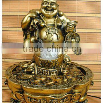 Chinese luckly buddha resin water fountain