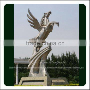 Urban Decoration Life Size Stainless Steel Pegasus Statue