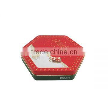 hexagon box, hexagonal tin, hexagon metal box