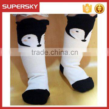 A-266 Fox Kids Knee Socks Fox Animal Design Toddlers Socks Baby Toddlers Fox Animal Socks