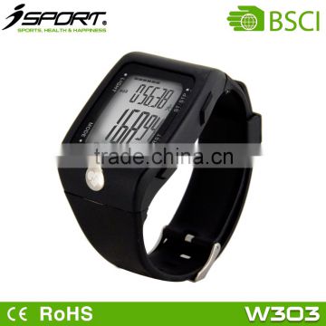 Strapless Finger Sensor Heart Rate Monitor Wrist Pedometer Watch