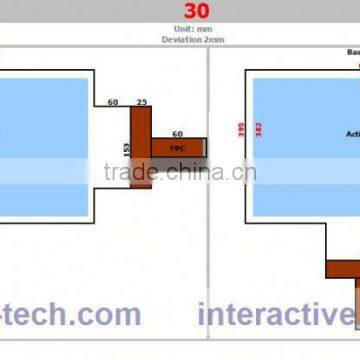 New Arrival!Defi 46" Interactive touch Foil Permanent Bottom Version/40 points through glass/LCD/LED screen hot sale