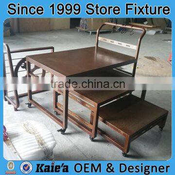 Metal table display,clothing table display ,display table design for store