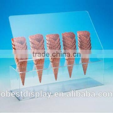 innovative clear acrylic ice cream cone holder,acrylic ice cream cone display case,ice cream cone display stand