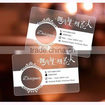 Hot sale transparent PVC business card name card