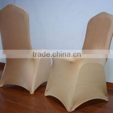 Gold shiny spandex/lycra chair covers for weddings