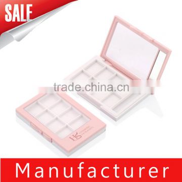 Cute Pinky Empty 8 Color Eyeshadow Packaging With Window