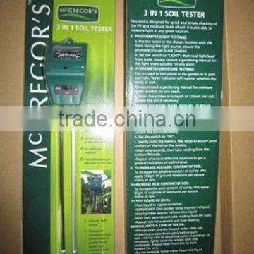 Plant 3 in 1 soil tester with ph & light function