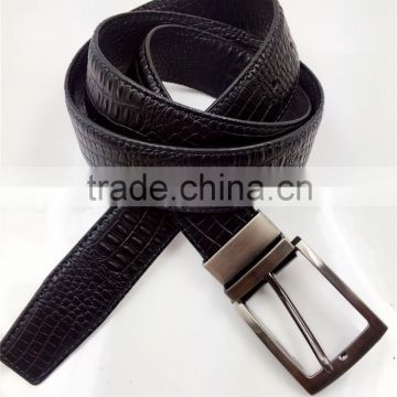 2016 men's crocodile leather reversible belt