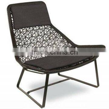 Modern armless outdoor hotel wicker chair