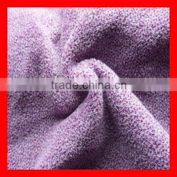 Polyester Cation Yarn Heather Coral Fleece Fabric