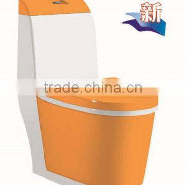 8881O Beautiful design orange color ceramic toilet bowl