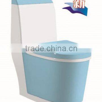 CHAOZHOU sanitary ware factory direct cheaper price blue color ceramic wc toilet