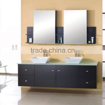 Espresso wall mounted bathroom vanities