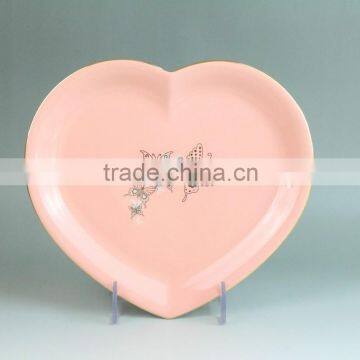 2015 new products cheap ceramic decal heated dinner plates, unique shape dinner plate, cheap bulk dinner plates