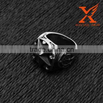 In Stock Wholesale Titanium Rings Stainless Steel 316L Split Eastern Star Rings photo-4